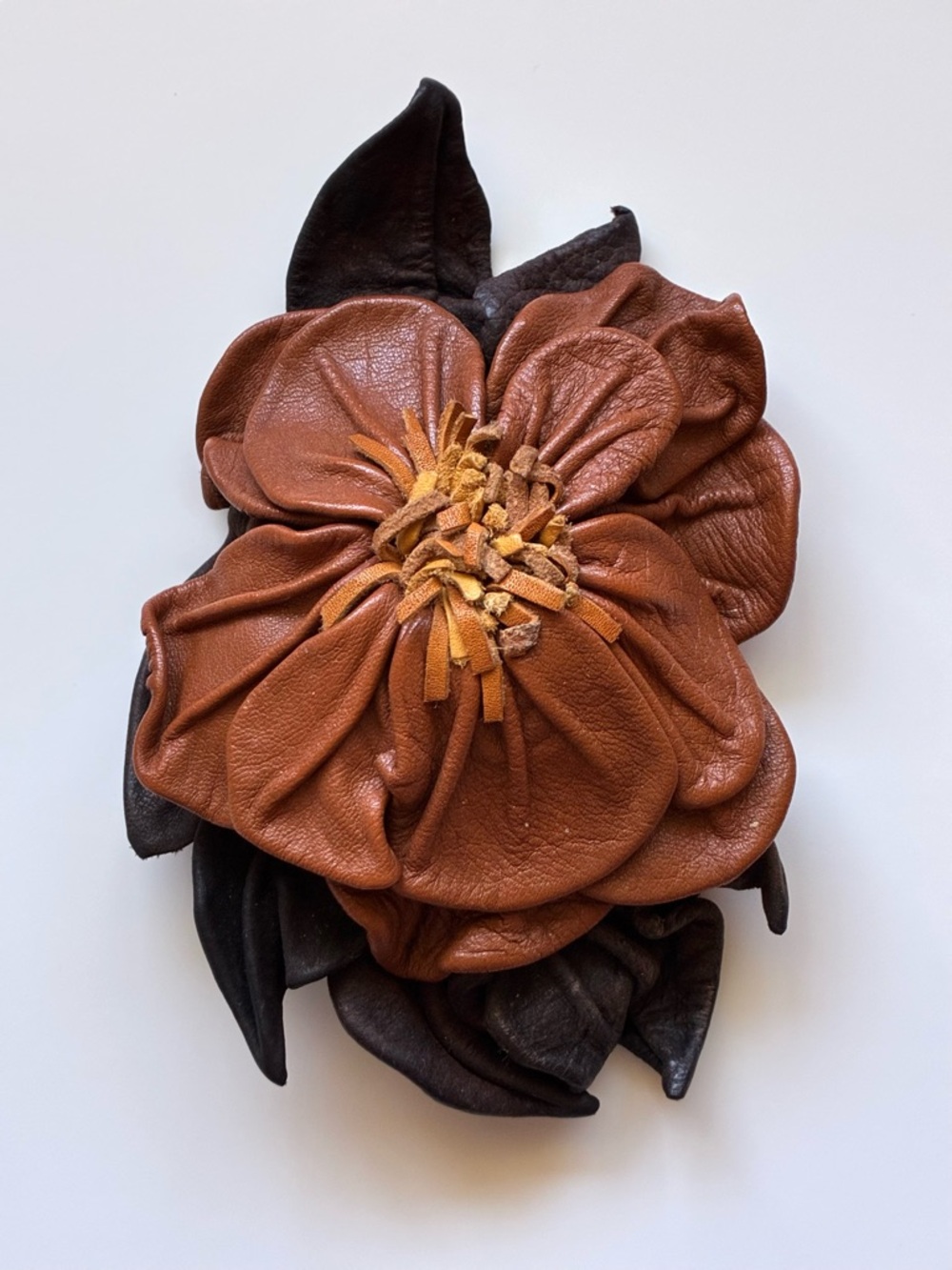 Vintage Unique  Natural Leather Barrette for Women’s Hair - Picture 2 of 8